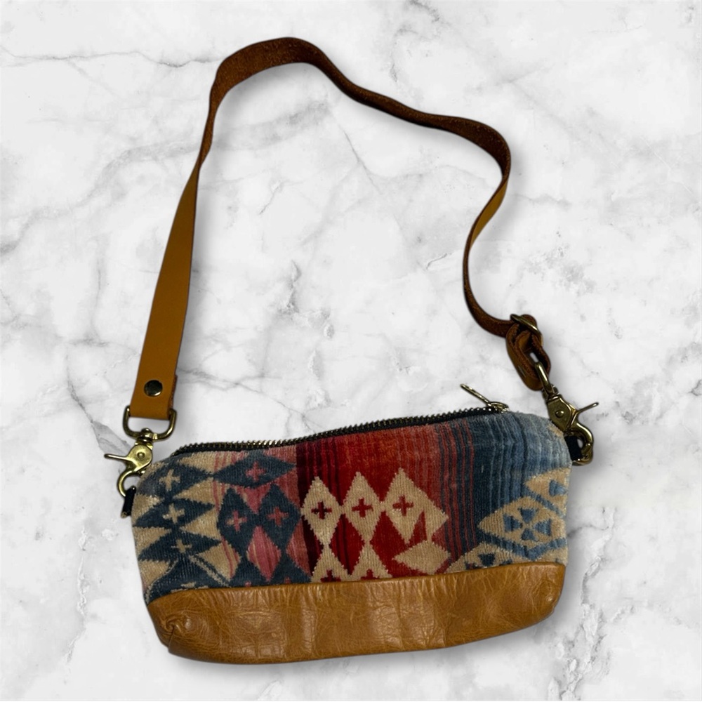 Raise + Case Aztec Print Patterned Leather Waist … - image 1